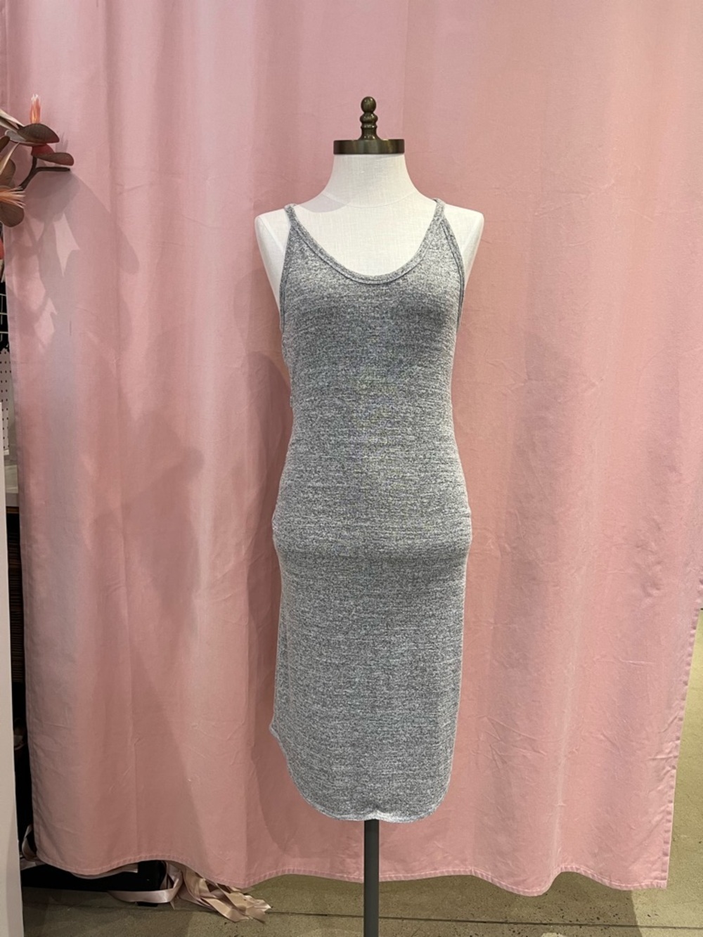Wilfred Free Grey Bodycon Midi Dress | Size S | Minimalist Knit - Picture 4 of 10